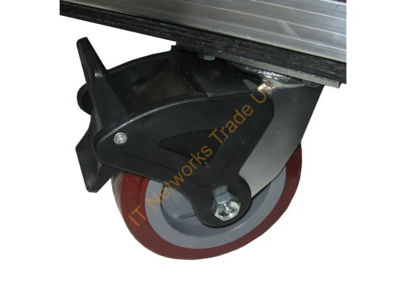 WHL-6 - Jelco Whl-6 Multimedia Cart Accessory Black, Brown, Gray Casters