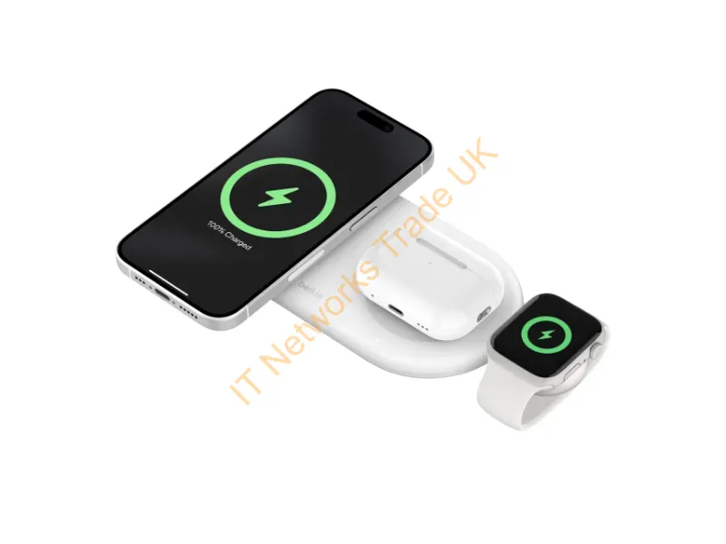WIZ022TTWH - Belkin Boostcharge Pro Headphones, Smartphone, Smartwatch White Ac Wireless Charging Fast Charging Indoor