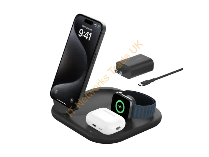 WIZ029TTBK - Belkin Boostcharge Headphones, Smartphone, Smartwatch Black Usb Wireless Charging Fast Charging Indoor