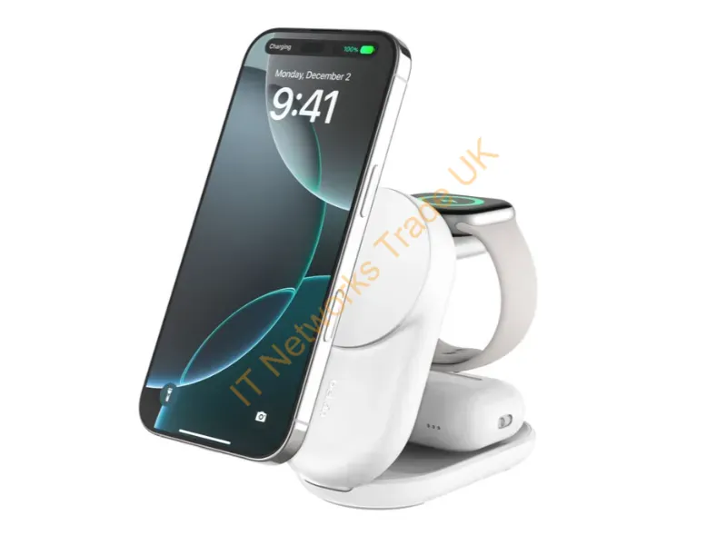 WIZ037TTWH - Belkin Ultracharge Fitness Tracker, Smartphone, Smartwatch, Headphones White Usb Wireless Charging Fast Charging Indoor
