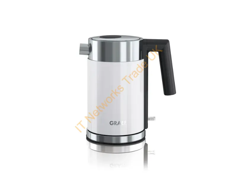 WK401EU - Graef WK401 electric kettle 1 L Stainless steel, White