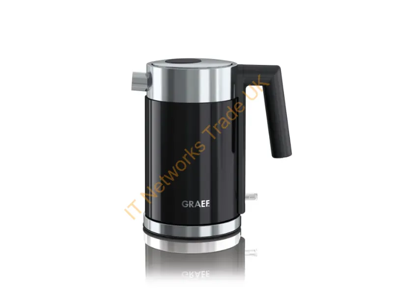 WK402EU - Graef WK402 electric kettle 1 L Black, Stainless steel