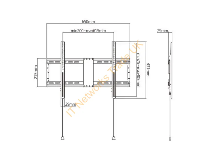 WM-80F-01 - Gembird WM-80F-01 TV mount/stand 2.03 m (80") Black