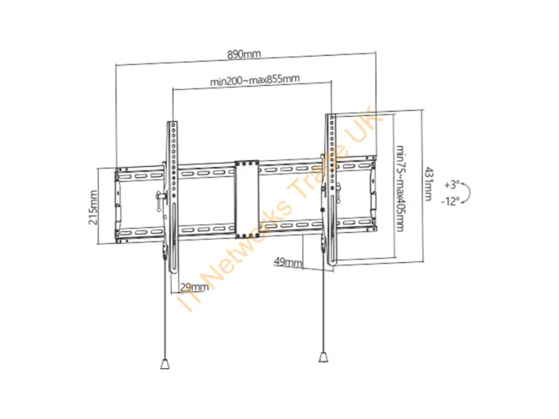 WM-90T-01 - Gembird WM-90T-01 TV mount/stand 2.29 m (90") Black