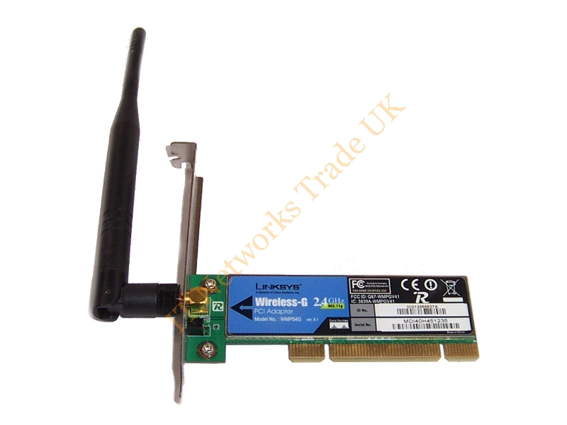 WMP54G Linksys 54Mbps 802.11b/g PCI Wireless Adapter