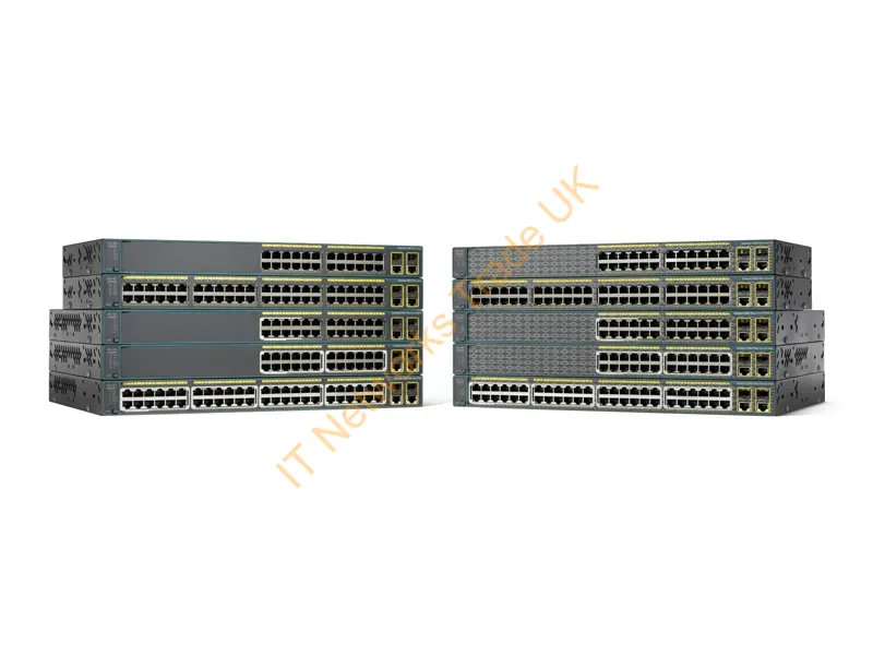 Cisco Catalyst 2960-Plus 48PST-L Switch managed 48 x 10/100 (PoE) + 2 x combo Gigabit SFP rack-mountable PoE Network Switch