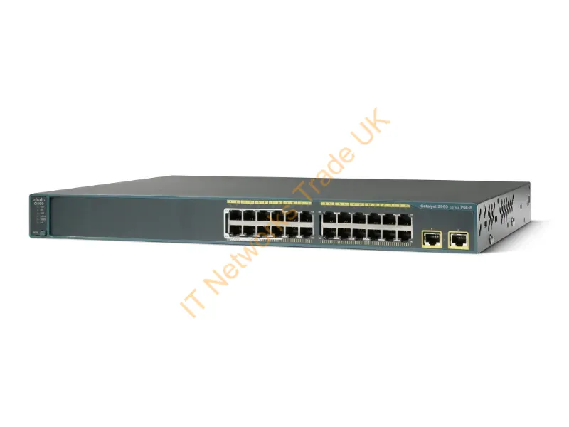 Cisco Catalyst 2960-24LT-L Switch managed 24 x 10/100 + 2 x 10/100/1000 rack-mountable PoE Network Switch