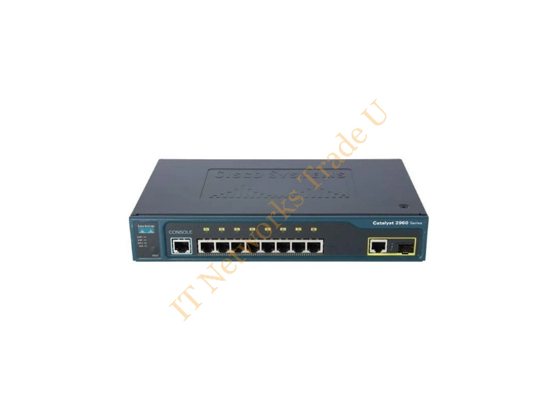 WS-C2960-8TC-L Cisco Catalyst 2960 8-Port 8 x 10Base-T Manageable Layer 2 Rack-mountable Wall-Mountable Network Switch