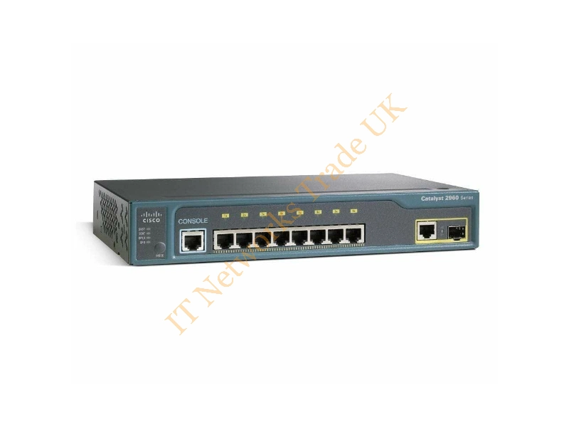 WS-C2960-8TC-S Cisco Catalyst 8-Port EN Fast EN 10Base-T 100Base-TX + 1x10/100/1000Base-T/SFP Mini-GBIC Ethernet Network Switch