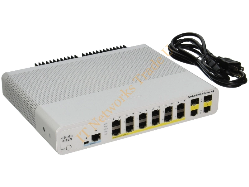 WS-C2960C-12PC-L Cisco Catalyst 12-Port 10/100 Managed Rack-Mountable Fast Ethernet Network Switch