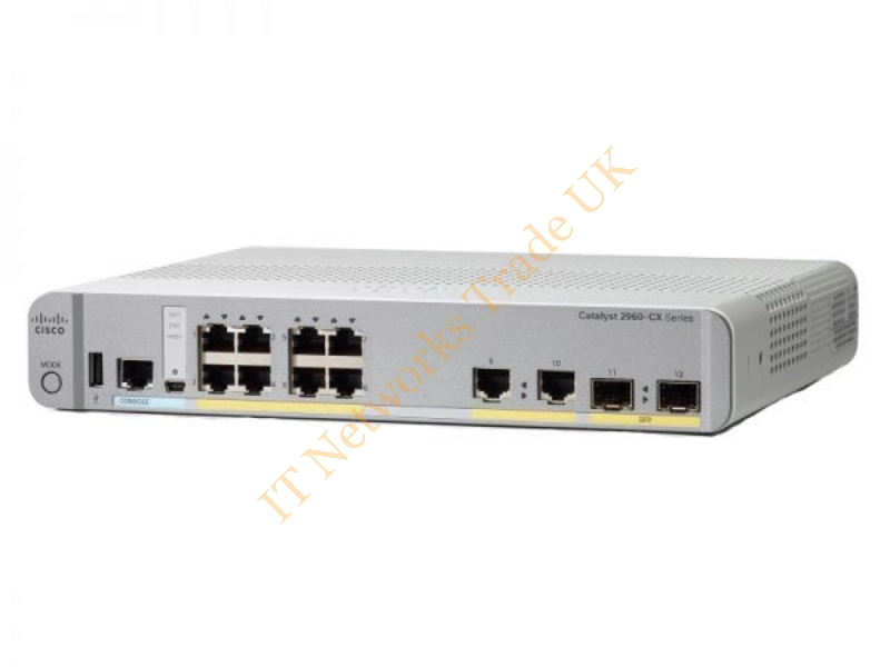 WS-C2960CX-8TC-L Cisco Catalyst 8-Port 10/100/1000Base-T Managed Gigabit Ethernet Network Switch