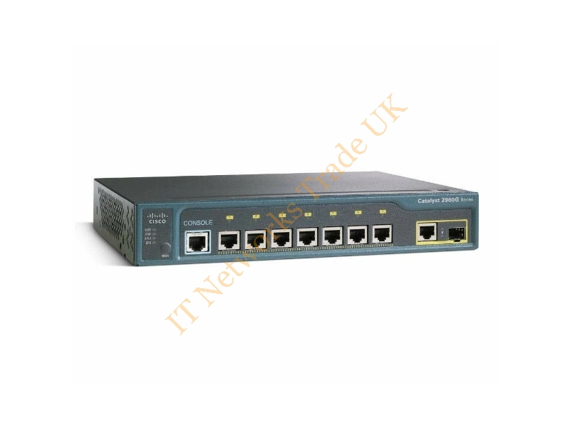WS-C2960G-8TC-L= Cisco Catalyst 2960 8-Port 7 x 10/100/1000 + 1 x SFP LAN Base-T Ethernet Network Switch