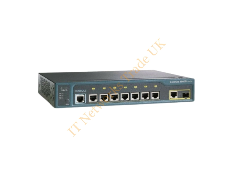 WS-C2960G-8TC-L Cisco Catalyst 2960 8-Port 7 x 10/100/1000 + 1 x SFP LAN Base-T Ethernet Network Switch