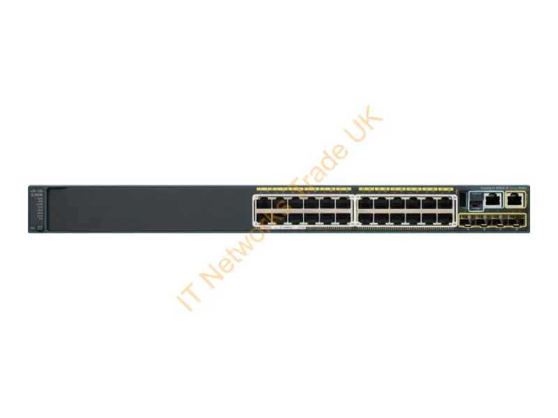 WS-C2960S-24PSL-RF Cisco Catalyst 2960S-24PS-L 24-Port 5 x Slot +10/100/1000Base-T Ethernet Network Switch