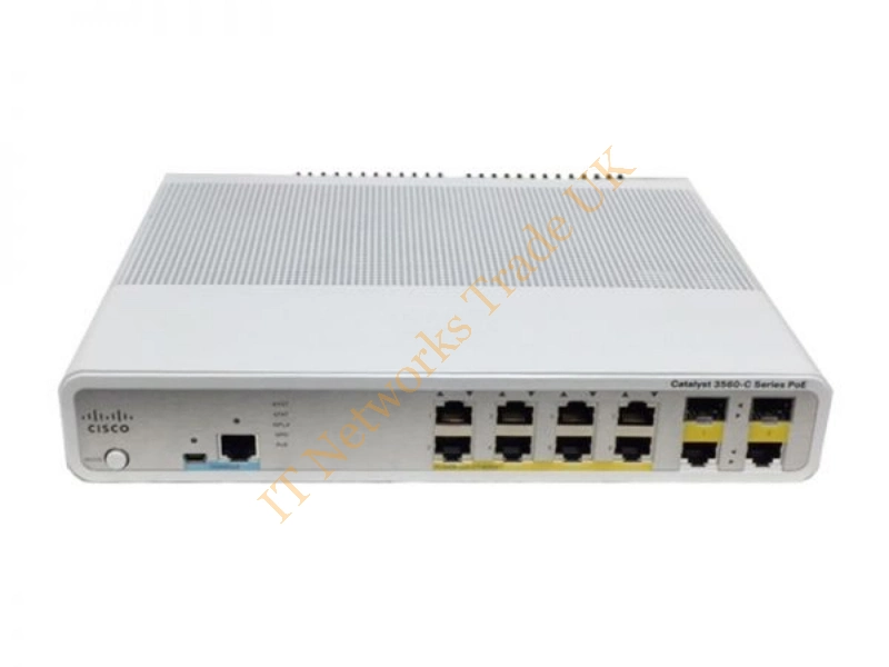 WS-C3560C-8PC-S Cisco Catalyst 3560-C 8 Fast Ethernet PoE 2 Dual-purpose uplinks IP Base Network Switch