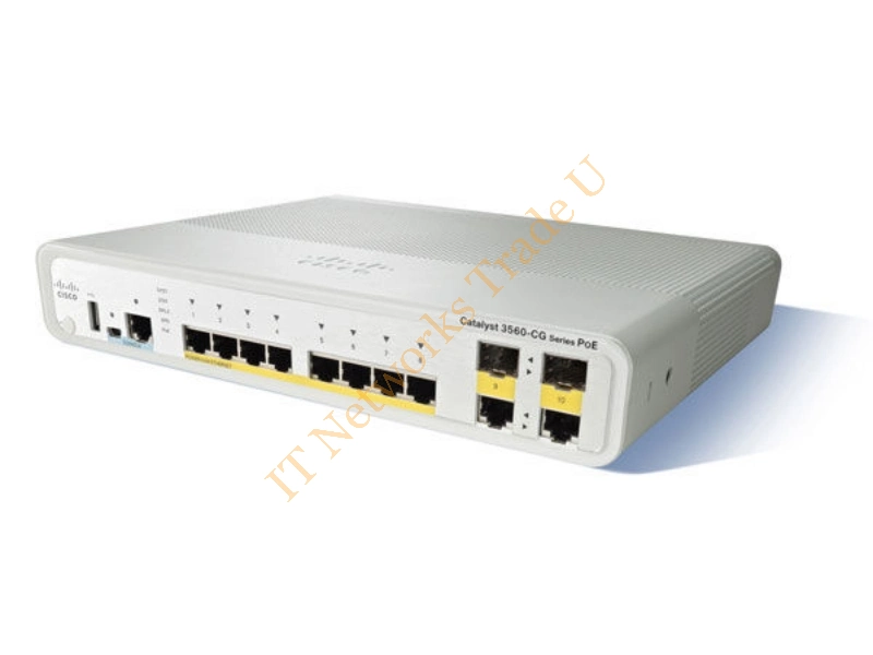 WS-C3560CPD-8PT-S Cisco Catalyst 8-Port 10/100/1000 Managed Gigabit Ethernet Network Switch
