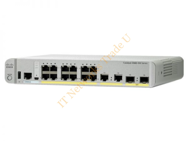 WS-C3560CX-12TC-S Cisco Catalyst 12-Port 10/100/1000Base-T Managed Rack-Mountable Gigabit Ethernet Network Switch
