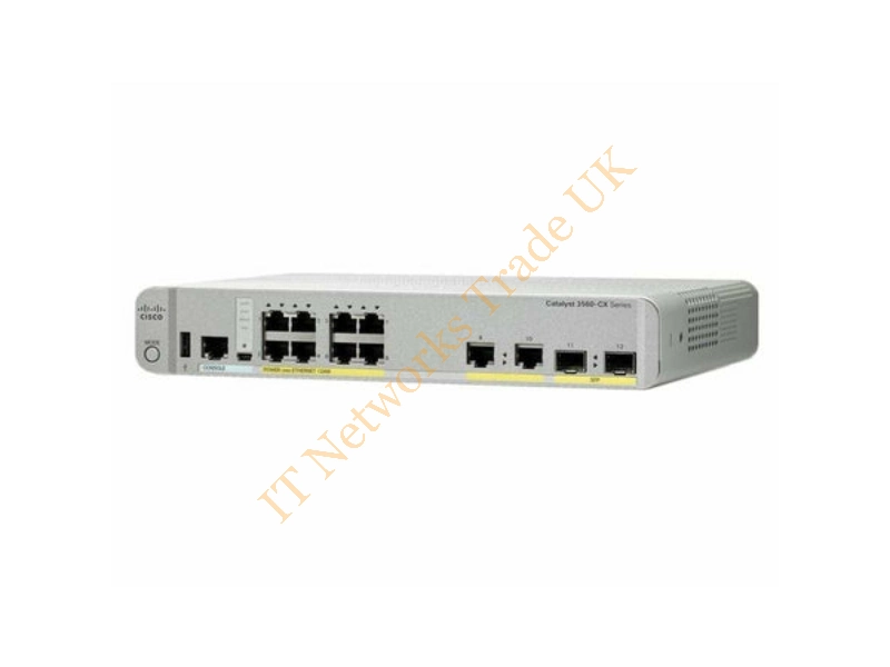 WS-C3560CX-8PC-S Cisco Catalyst 8-Port 10/100/1000 Managed Gigabit Ethernet Network Switch