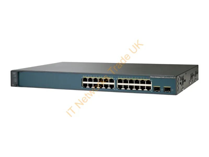 Cisco Catalyst 3560V2-24PS Switch L3 managed 24 x 10/100 (PoE) + 2 x SFP rack-mountable PoE Network Switch
