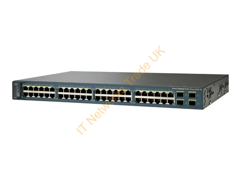 Cisco Catalyst 3560V2-48PS Switch L3 managed 48 x 10/100 (PoE) + 4 x SFP rack-mountable PoE Network Switch