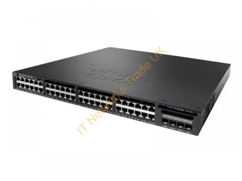 Cisco Catalyst 3650-48FS-L Switch managed 48 x 10/100/1000 (PoE+) + 4 x SFP desktop, rack-mountable PoE+ Network Switch