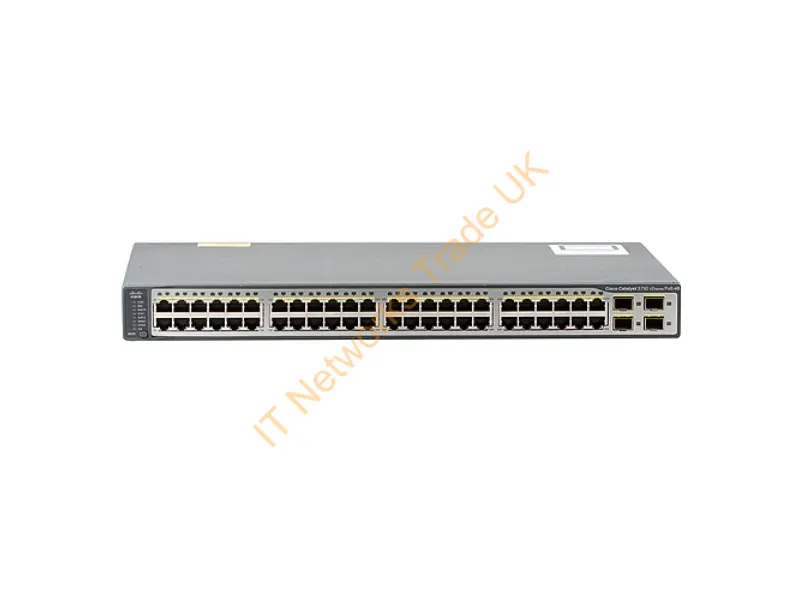 Cisco Catalyst 3750V2-48PS Switch L3 managed 48 x 10/100 + 4 x SFP rack-mountable PoE Network Switch