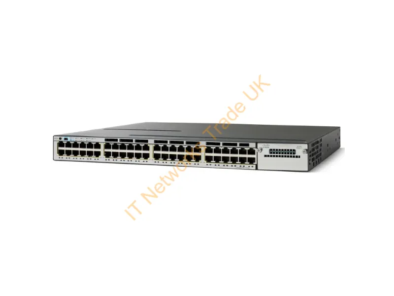 Cisco Catalyst 3750X-48PF-S Switch managed 48 x 10/100/1000 (PoE+) rack-mountable PoE+ Network Switch