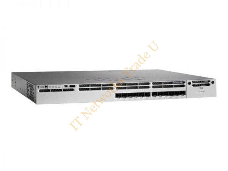 WS-C3850-12S-E Cisco Catalyst 12-Port 10/100Base-TX Layer-3 Managed Stackable Gigabit Ethernet Network Switch