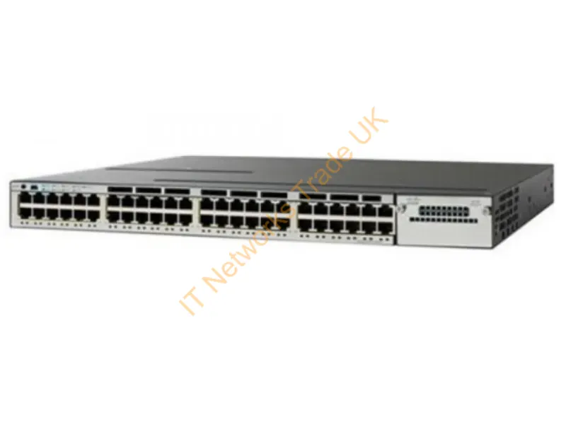 Cisco Catalyst 3850-48F-E Switch L3 managed 48 x 10/100/1000 (PoE+) desktop, rack-mountable PoE+ Network Switch