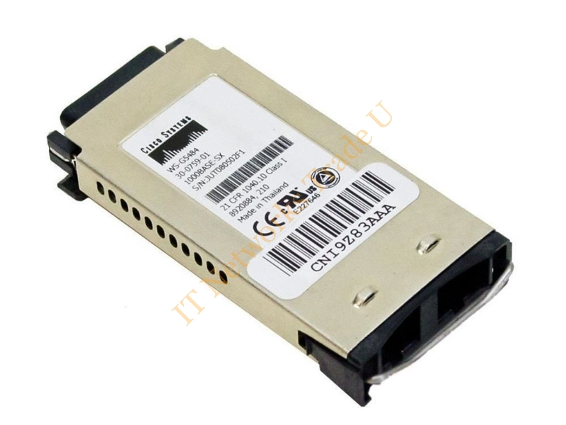 WS-G5484N Cisco Multi-mode 1Gbps 1000Base-SX Fiber 550m 850nm Duplex SC Connector GBIC Transceiver Module