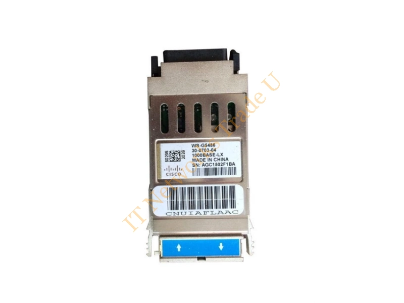 WS-G5486-2 Cisco 1Gbps 1000Base-LX/LH Single-mode Fiber 10km 1310nm Duplex SC Connector GBIC Transceiver Module