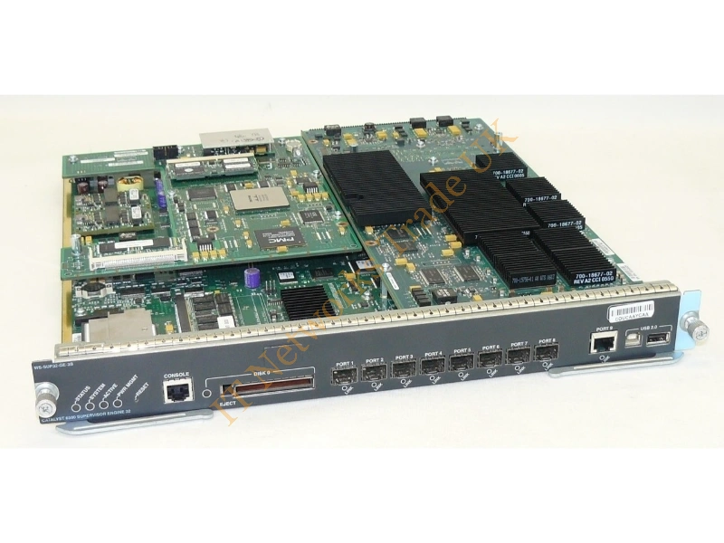 WS-SUP32-GE-3B-RF Cisco 8-Slot SFP 1 x RJ-45 10/100/1000Base-T Supervisor Engine 32 Control processor Networking Accessory