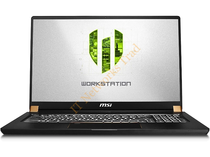 WS75499 MSI WS75 9TK-499 17.3 inch Intel -Core i7-9750H 2.6GHz/ 32GB DDR4/ 512GB NVMe SSD/ Quadro RTX 3000/ USB3.1/ Windows 10 Pro Ultrabook (Matte Black with Gold Diamond cut) Laptop System