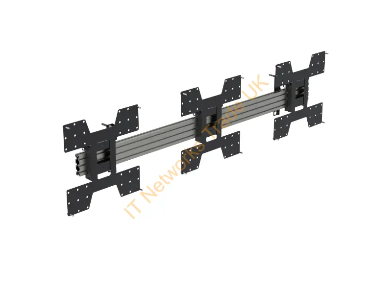 WT443160LL-A2 - Ergonomic Solutions SpacePole Digital Signage Menu board mount, with tilt, for 3 screens (portrait) up to 55" (max VESA 400)