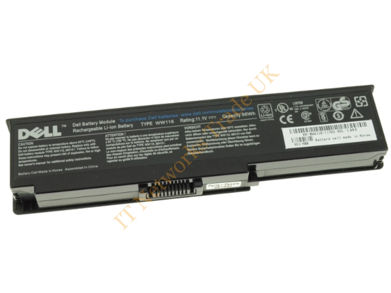 WW116 Dell 6-Cell 4800mAh 11.1V Li-ion Battery for Inspiron 1420/Vostro 1400 Series Laptop Battery