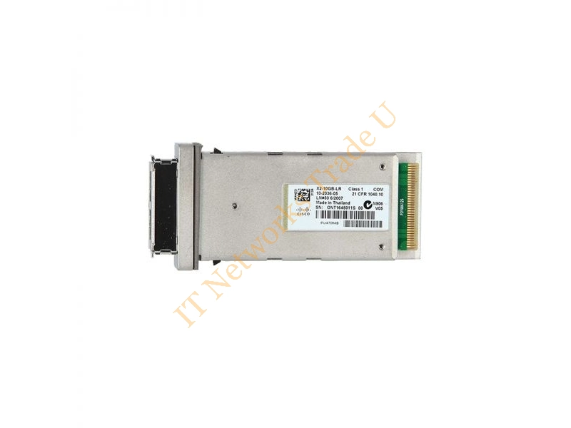X2-10GB-LR= Cisco Single-Mode 10Gb/s 10GBase-LR Fiber 10km 1310nm Duplex SC Connector X2 Transceiver Module