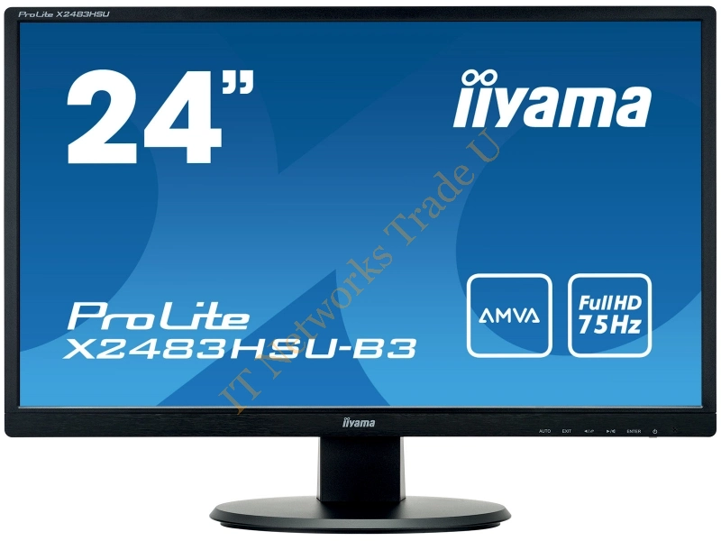 X2483HSU-B3 - iiyama ProLite X2483HSU-B3 23.8" Full HD LED Matt Flat Black computer monitor LED display