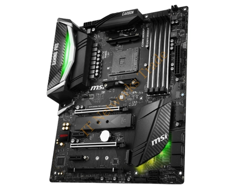 X470GPCARBON MSI X470 GAMING PRO CARBON Socket AM4/ AMD X470/ DDR4/ SATA3 / USB3.1/ 3-Way CrossFireX & 2-Way SLI/ M.2/ A&GbE/ ATX Motherboard Desktop Motherboard