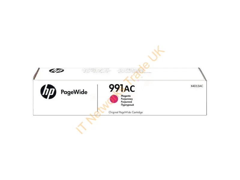 X4D13AC - HP X4D13AC/991AC Ink cartridge magenta Contract, 8K pages ISO/IEC 19752 for HP PageWide P 77740/77750/77940