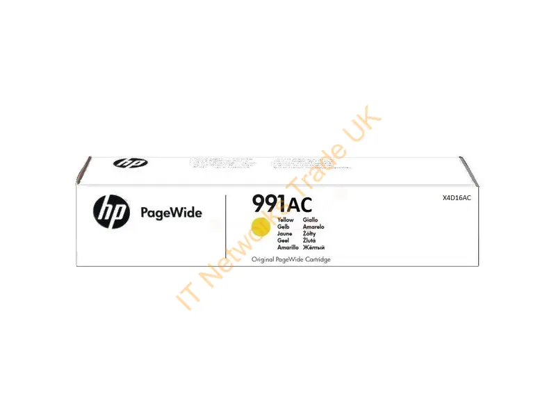 X4D16AC - HP X4D16AC/991AC Ink cartridge yellow Contract, 8K pages ISO/IEC 19752 for HP PageWide P 77740/77750/77940