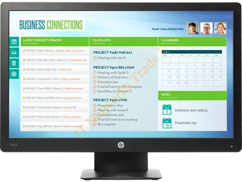 X7R61AA#ABU - HP ProDisplay P223 21.5" HD Black computer monitor