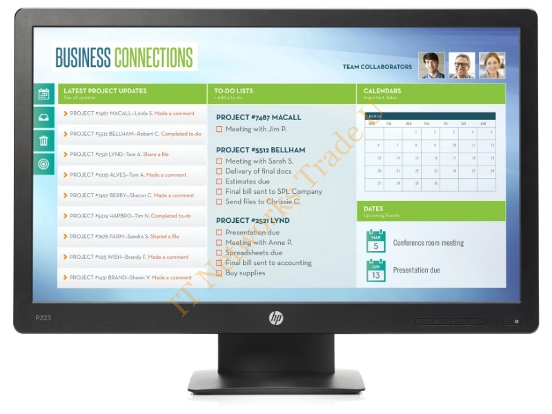 X7R61AT#ABB - HP ProDisplay P223 21.5" Full HD LED Black computer monitor