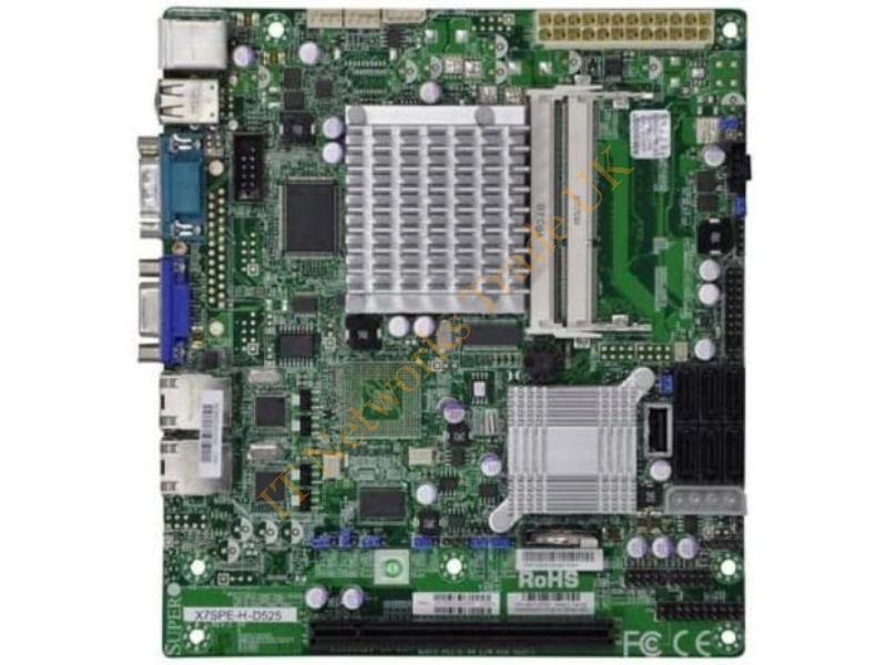 X7SPE-H-D525-O Supermicro Intel Atom D525/ Intel ICH9R/ DDR3/ V/2GbE/ FlexATX Server Motherboard