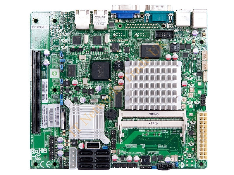 X7SPE-HF-D525-B Supermicro Intel ICH9R/ DDR3/ V/GbE/ FlexATX Server Motherboard
