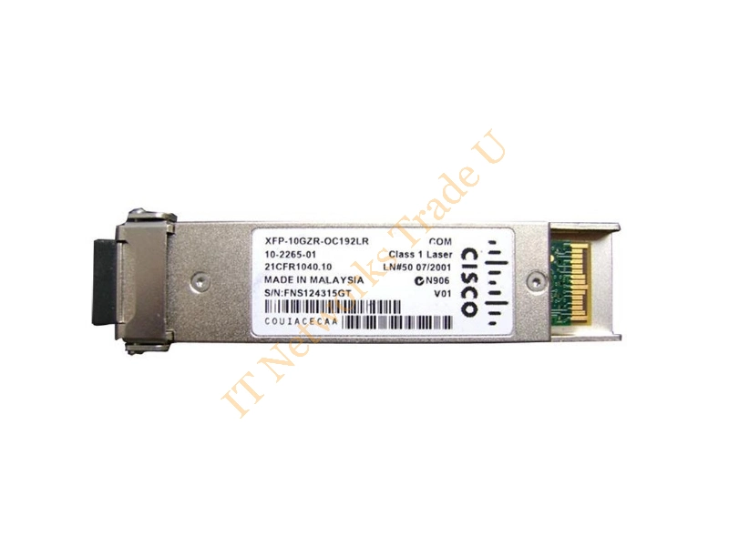 XFP-10GZR-OC192LR2= Cisco Single-Mode 10Gbps OC-192/STM-64 LR-2 10GBase-ZR Fiber 80km 1550nm Duplex LC Connector XFP Transceiver Module
