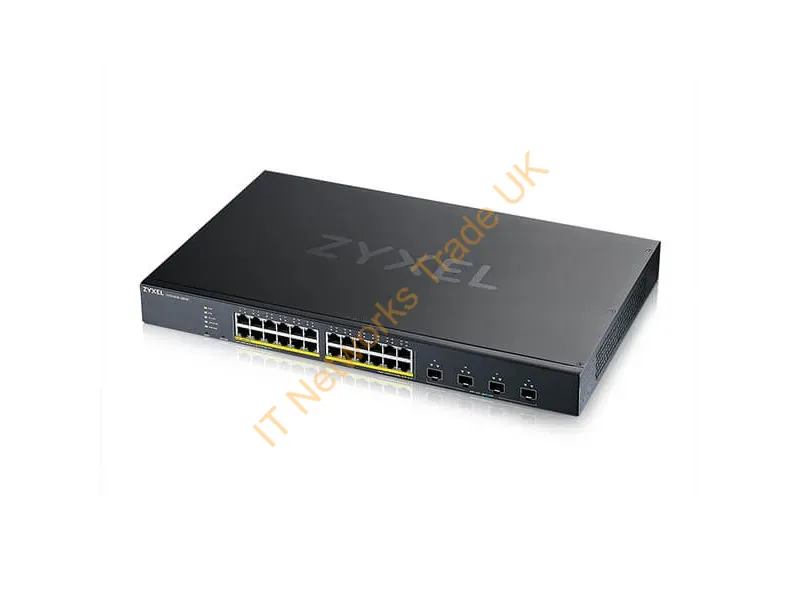 XGS1935-28HP-GB0101F - Zyxel GS1935 Series XGS1935-28HP Switch L3 Lite smart 24 x 10/100/1000 (PoE) + 4 x 10 Gigabit SFP+ (uplink) rack-mountable PoE+ (375 W)