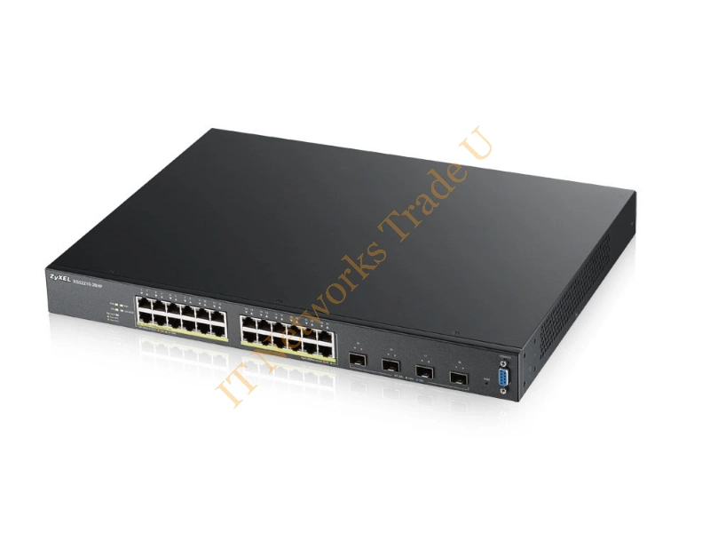 XGS2210-28HP-EU0101F - ZyXEL XGS2210-28HP Managed network switch L2 Gigabit Ethernet (10/100/1000) Power over Ethernet (PoE) 1U Black