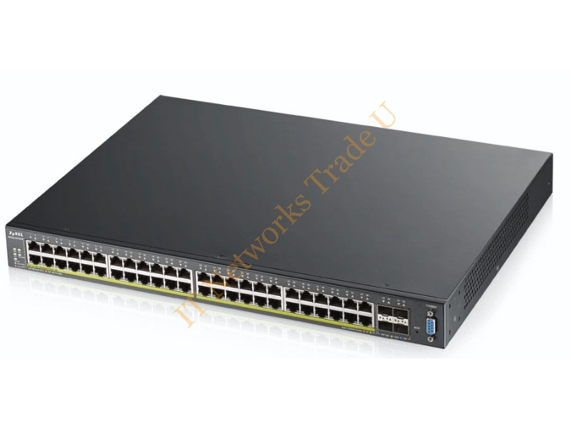 XGS2210-52HP-EU0101F - ZyXEL XGS2210-52HP Managed network switch L2 Gigabit Ethernet (10/100/1000) Power over Ethernet (PoE) 1U Black