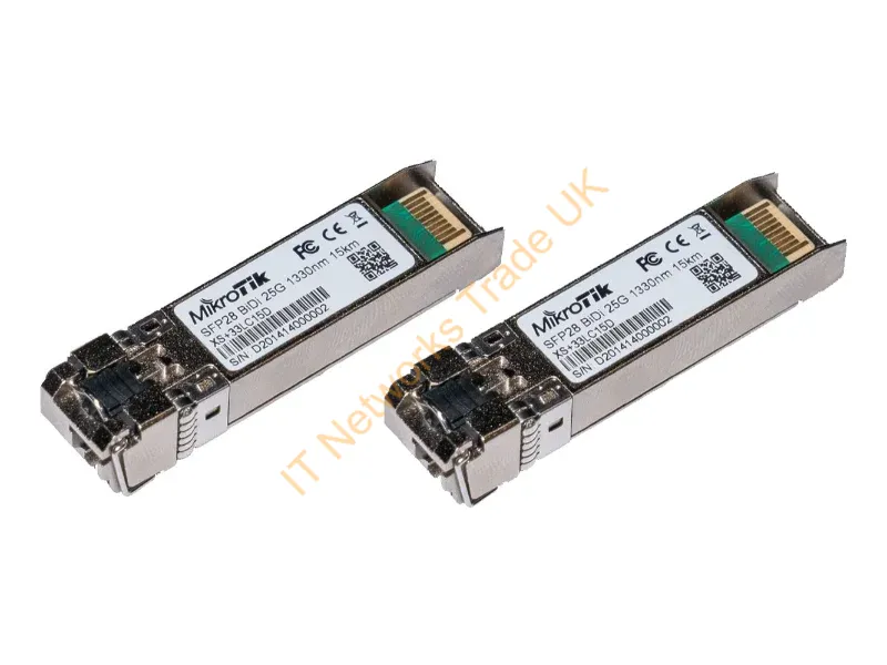 XS+2733LC15D - Mikrotik SFP/SFP+/SFP28 BiDi: XS+2733LC15D network transceiver module Fiber optic 25000 Mbit/s LC 1330 nm