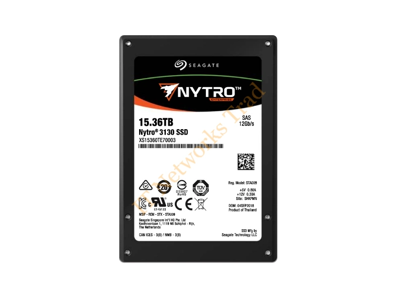 XS15360TE70013 Seagate Nytro 3130 15.36TB eTriple-Level Cell (TLC) SAS 12Gb/s Tunable Endurance (SED) 2.5-inch Solid State Drive SSD Storage
